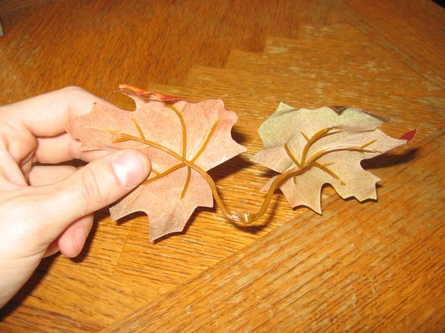 A closeup of the underside of the leaves used.