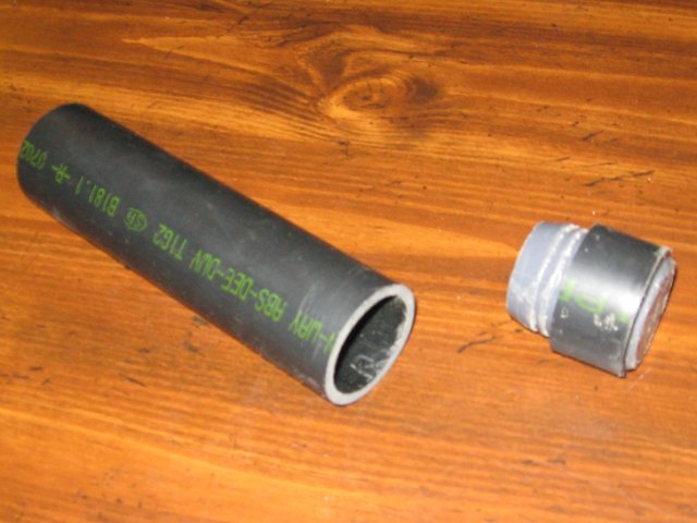 The plastic pipe, and an easily removable lid.