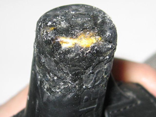 Showing the rubber more or less replaced with that clear household glue.