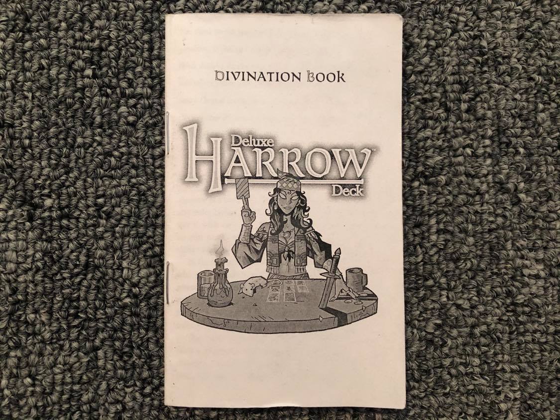 Instruction manual pages for performing a harrow reading
